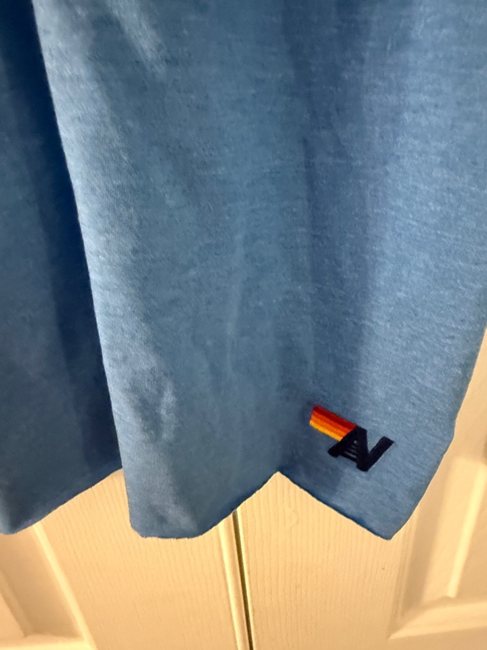 Aviator Nation Sky Blue Tee with Rainbow Patch Small - Picture 4 of 6